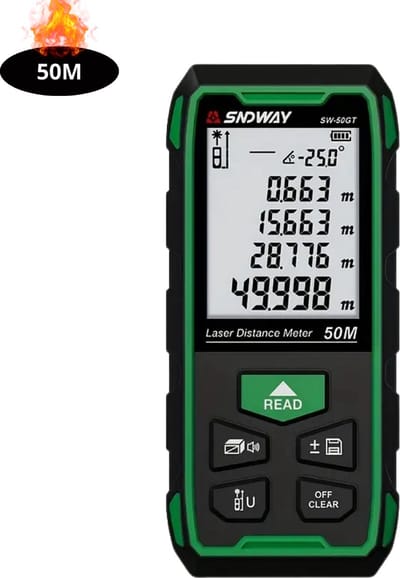 Livano Laserafstandsmeter - Laser - Afstandsmeter - Afstandmeter - Rangefinder - Digitale Meetlint - Precisiegereedschap - 50 Meter