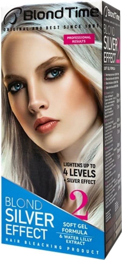 Blond Time Haarbleekgel Zilvereffect - Complete Set - Tot 4 Niveaus Lichter Blond met Natuurlijk Parelmoer Effect - 135ml