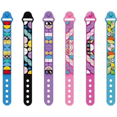 Creatieve Bouwstenen Siliconen Armband Stippen DIY Creatief Knutselen Vriendschapsarmband Maakset voor Kinderen Verjaardagscadeau pink