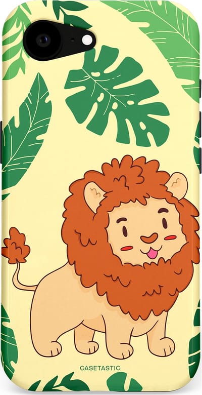 Casetastic Hoesje Geschikt voor Apple iPhone 16e Magsafe - Stijlvolle Beschermende Duo-layer Case - Jungle Leeuw Ontwerp