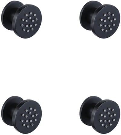 FugaFlow Eccelente Acces zijdouche - 5cm - rond - 4 stuks - mat zwart