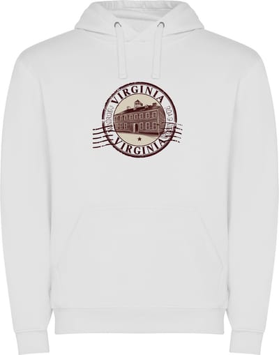 Witte Wanna have hoodie voor de echter Amerika / Verenigde Staten liefhebber Poststempel van de staat Virginia Print Full Color Color merk Roly maat M