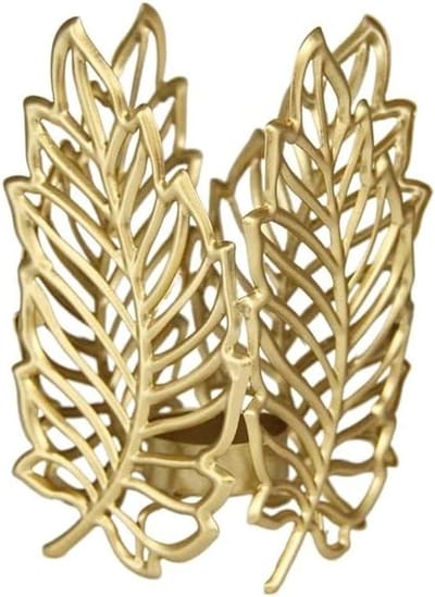 Metalen Kandelaar - Gouden Blad Decor - Bruiloft Middelpunt - Romantische Sfeer - Niet gespecificeerd - Goud