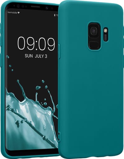 kwmobile telefoonhoesje geschikt voor Samsung Galaxy S9 - Hoesje voor smartphone - Back cover in mat petrol
