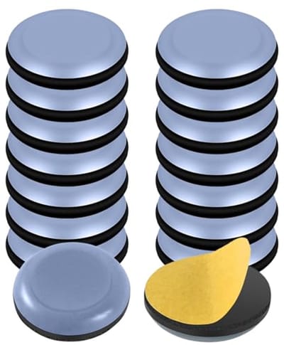 Universele Stoelglijders 25 mm - Zelfklevend Teflon voor Gladde Vloeren en Tapijten - Set van 16 Stuks
