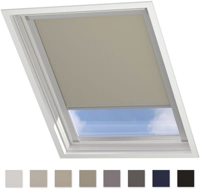 DTCH® Dakraam Rolgordijn Verduisterend - Trend - Taupe - voor VELUX: PK04