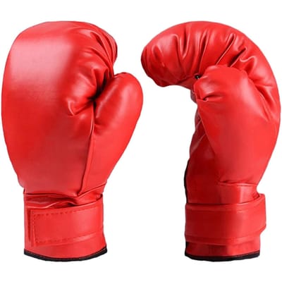 Sparring Handschoenen Handbescherming Bokshandschoenen Kinderen Training Bokshandschoenen voor Kinderen Workout Kickboksen Thuisgym Fitness red