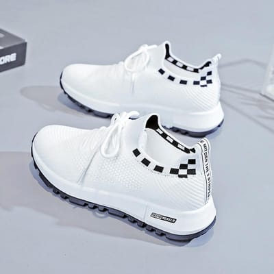 Nieuwe Herfst Nieuwe Ademende Mesh Schoenen Casual Sportschoenen Dames Koreaanse Versie Dames Kleine Witte Schoenen 40