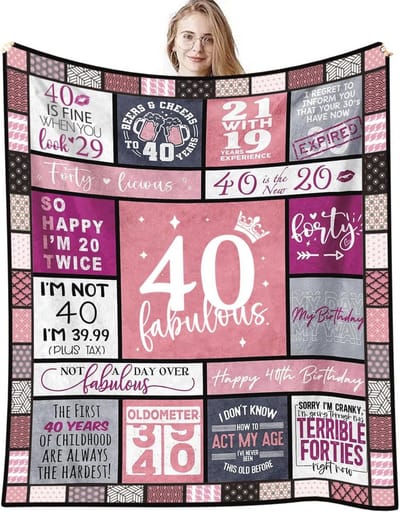 Cadeaus voor 40e Verjaardag Vrouwen - Luxe Fleece Deken 150x150cm