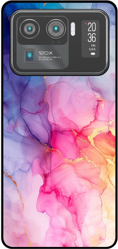 Smartphonica Telefoonhoesje Geschikt voor Xiaomi Mi 11 Ultra met marmer opdruk - TPU backcover case marble design - Regenboog geschikt voor Xiaomi Mi 11 Ultra