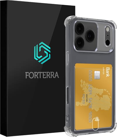 Hoesje Geschikt voor Apple iPhone 17 Pro - Met Pashouder en Kaarthouder - Telefoon Hoes Shockproof - Siliconen Case - Shock Proof - Back Cover - Pasjes Houder - Transparant