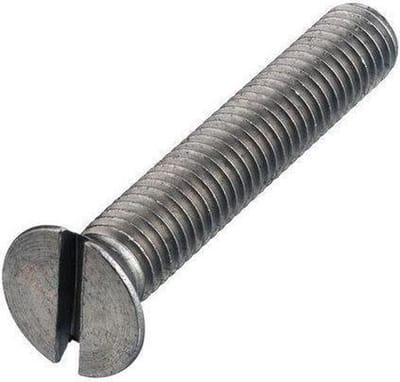 Hoenderdaal metaalschroef rvs pk   m 6 x 80 mm  din 963 a2