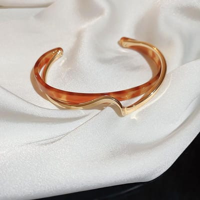 Vergulde Manchet Armband Koper Materiaal Zirkonia Steen Gerhodineerd Maat Verstelbare Manchet Armband Meisje Mode Cadeaus brown