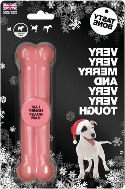 Hondenkauwbot - Kauwspeeltje Hondenspeeltje - Tandverzorging Hond - Feestelijke Smaak - Small - roze