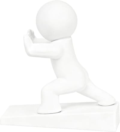 Decoratieve Deurstop - Antislip Wig - Deuren Open Houden - Krasbestendig Ontwerp - 12.2cm Lengte - A