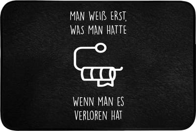 Badmat 90x60 cm - Antislip - Quotes - WC papier - Zwart - Humor - Badmatten voor badkamer - Badkamermat - Douchemat - Badkamer mat