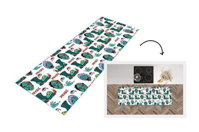 Keukenloper - Loper keuken - Tiener - Zombie - Schoenen - Patronen - 150x50 cm - Keukenloper vinyl