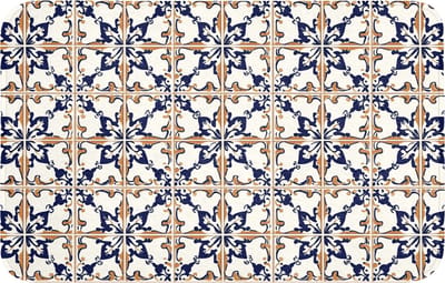 Badmat 80x50 cm - Antislip - Klassiek - Patroon - Kleurrijk - Badmatten voor badkamer - Badkamermat - Douchemat - Badkamer mat