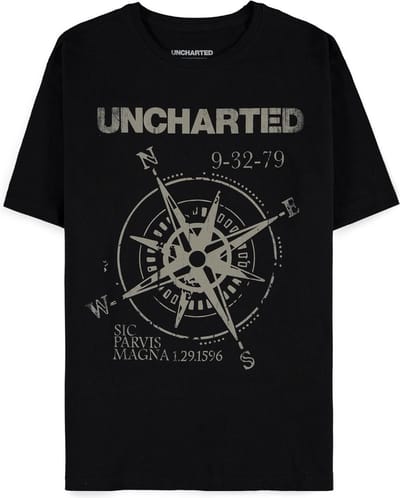 Uncharted Heren Tshirt -S- Compass Zwart