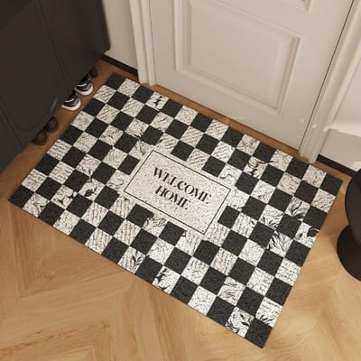 Vintage Geavanceerde Deur Zijde Mat Antislip Slijtvast Vuil Tapijt Entree Huis Kan Worden Gesneden Voetmat 45*75