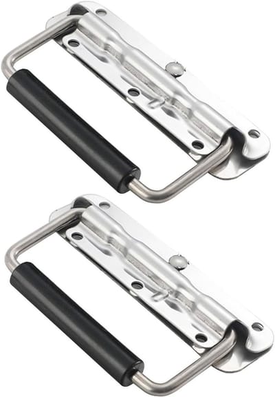 Set van 2 Opvouwbare Handgrepen voor Koffers en Dozen - RVS, 140 mm, Duurzaam en Ergonomisch Ontwerp voor Gemakkelijk Transport