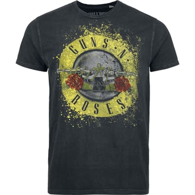 Guns N' Roses T-shirt - Bullet Logo - M tot 4XL - voor Mannen - antraciet