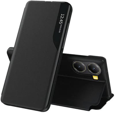 Hoesje geschikt voor Xiaomi Poco X7 Pro - Techsuit eFold Book Case - Zwart
