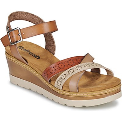 Refresh 172682 Platform Sandalen Bruin EU 38 Vrouw