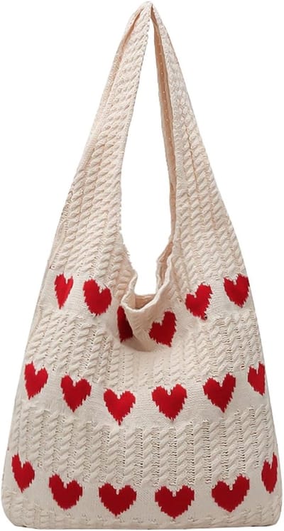 Ruime Schoudertas voor Reizen, Werk en Winkelen - Schattige Beige Tas met Grote Capaciteit