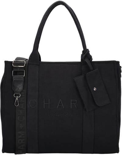 Charm London Bond Laptoptas 15,6 inch - Schouderband - A4 - Werktas - Zwart