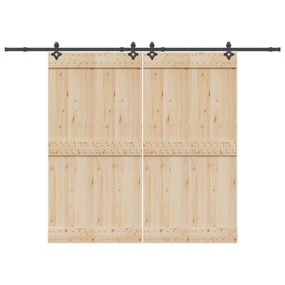 vidaXL - Doos - met - onderdelen - voor - schuifdeur - 305 - cm - staal - zwart