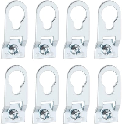 Dailygoods- Fotolijst Hanger 60 Stuks - Aluminium Ophanghaak - D-Ring Hanger - 35x15mm - Geschikt voor 12mm Framekanalen - Duurzaam Ontwerp