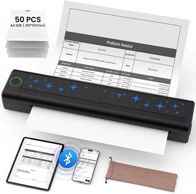 Draagbare Thermische Printer Inktloos – Mini Draadloze Bluetooth Printer voor Smartphone, Bonnen, Notities, Stickers | Ideaal voor Thuis, School & Zakenreizen