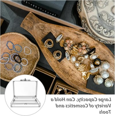 Aluminium make-up koffer met slot, kroon ontwerp, ideaal voor cosmetica en accessoires, geluiddemping