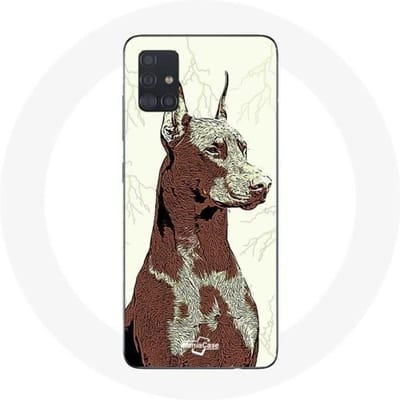 Samsung Galaxy A51 hoesje Doberman hondenras