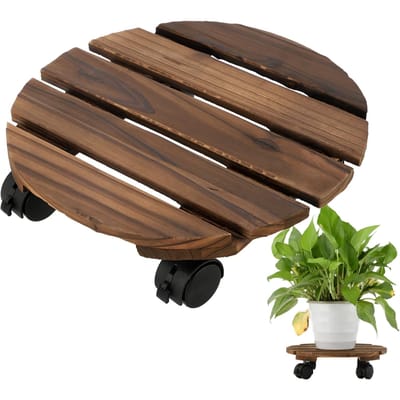 Planten Display Standaard Binnen Woonkamer Plank Vrijstaande Bloemenplank met Rijwiel voor Tuin black