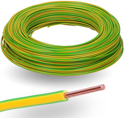 100 meter Lapp 4527001 H07V-U 1,5 mm² PVC-geïsoleerde kabel | stijve massieve kabel | draad enkelvoudige geleider 1,5 mm² kabel groen-geel