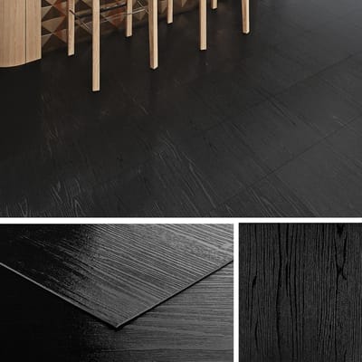 Zelfklevende PVC vloertegels 30x30CM in zwart houtlook voor keuken en badkamer - Vinyl linoleum tegels voor slaapkamer en woonkamer