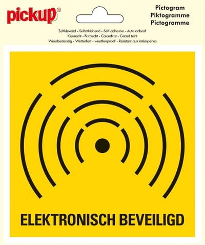 Pickup Pictogram 15x15 cm - Elektronisch beveiligd - alarm
