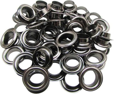 100x 14mm Metalen Oogjes met Sluitringen - Gunmetal Doorvoertules voor Kleding, Hobby & DIY