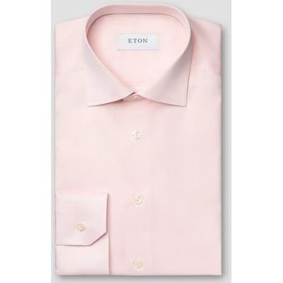 Eton Overhemd Signature Twill Uni Cutaway Roze / male