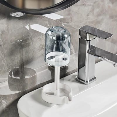 Tandenborstelhouder Met Stofkap Afvoerontwerp Plastic Multifunctionele Badkamer Tandenborstel En Beker Organizer