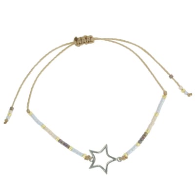 Behave - Armbandje met ster - Stainless steel - Neutrale zomerstijl