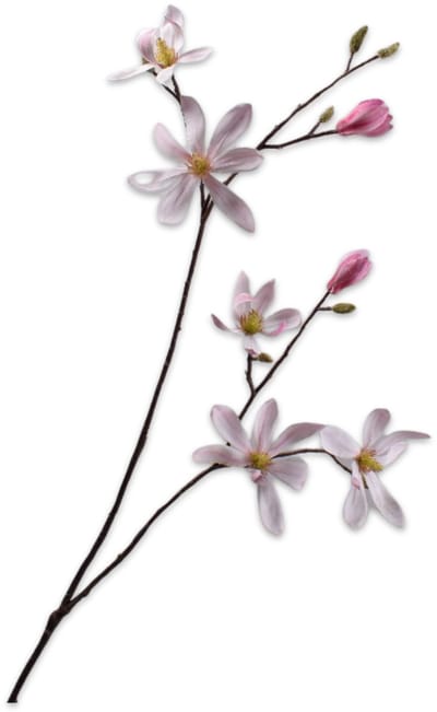 Silk-ka Kunstbloem-Zijden Bloem Magnolia Tak Wit-Roze 100 cm