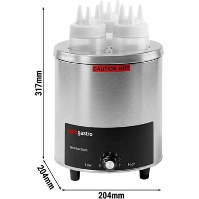 GGM Gastro Beheizbarer Saucenwärmer - 550 Watt - für 3 Quetschflaschen