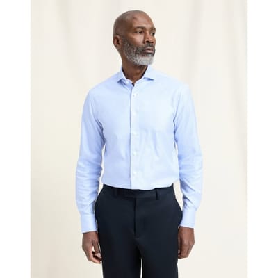 OLYMP Signature Overhemd, Tailored Fit, Signature Cutaway, Bleu