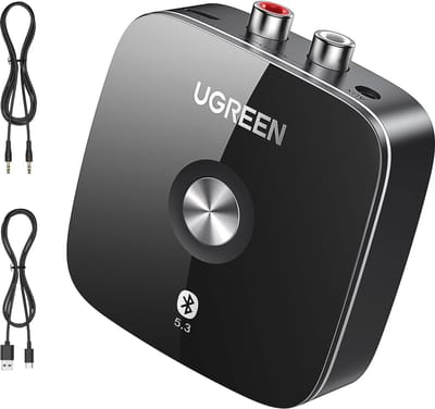 Bluetooth 5.3 Audio Ontvanger met 3,5mm en 2RCA Verbinding - HiFi Draadloze Audioadapter