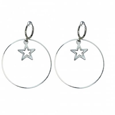 Klem oorbellen -ster- oorring-zilverkleur-geen gaatje-Charme Bijoux