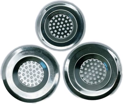 3BMT® Gootsteen Zeef - Afvoerzeef set van 3 - 75 mm en 65 mm - RVS