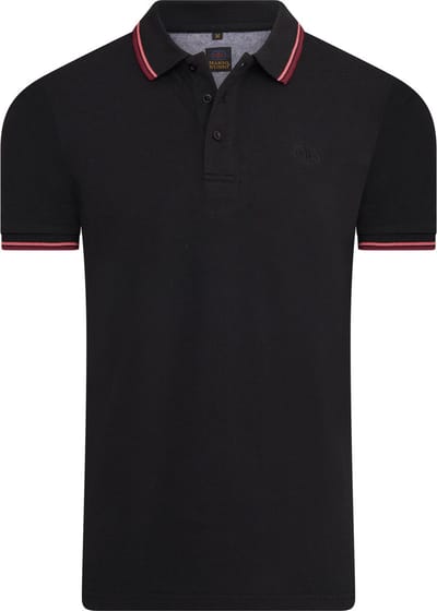 Mario Russo Polo shirt Edward - Polo Shirt Heren - Poloshirts heren - Katoen - Zwart